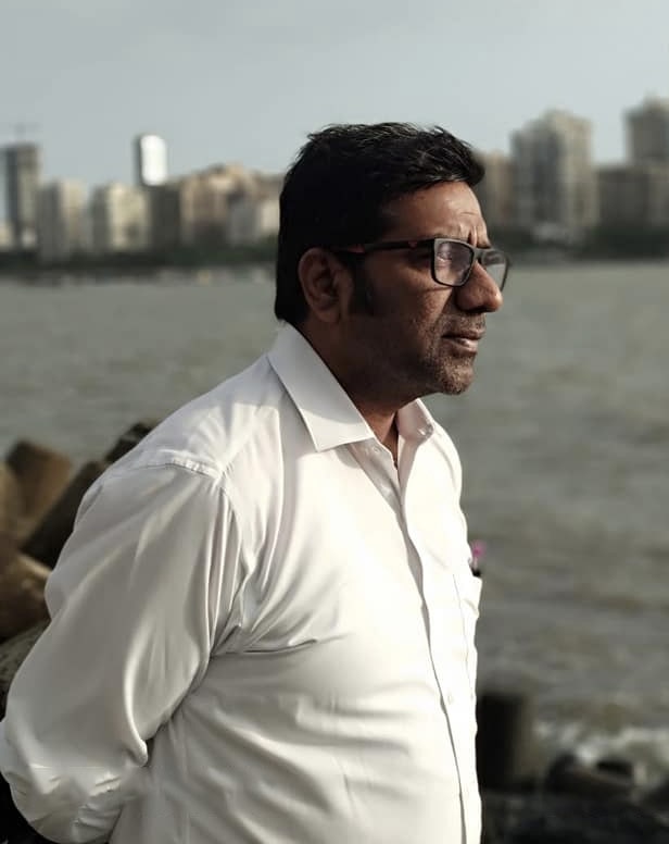 Adv. Rakesh K. Singh by the Mumbai waterfront